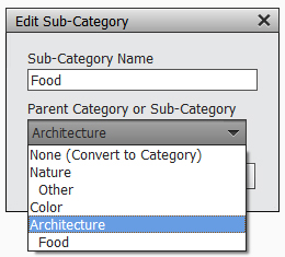 Edit keyboard/subcategory