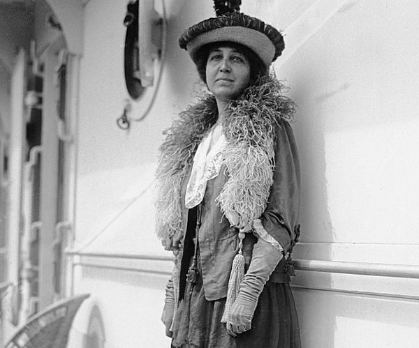 Katharine McCormick aboard a ship