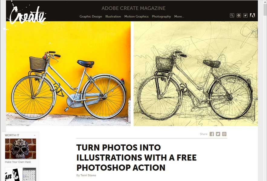 Adobe Create Magazine And The Scribble Artist Action Set