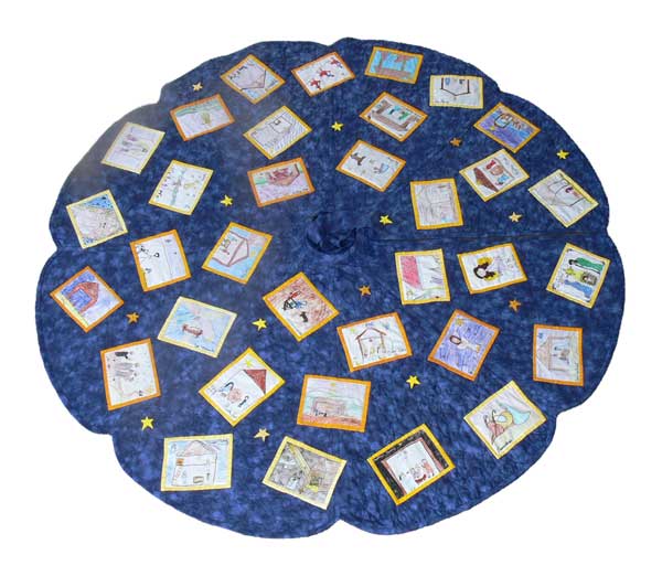 kids' art: Nativity tree skirt