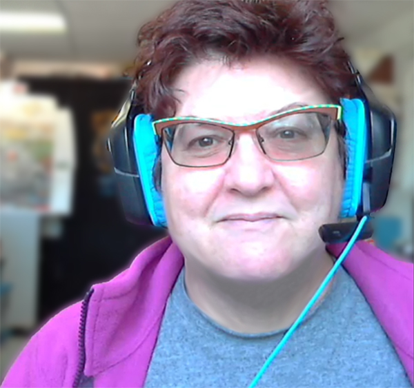 Deb with Headphones