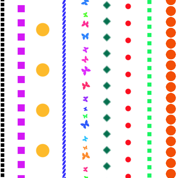 Making Straight Lines Of Squares And Dots In Photoshop Elements