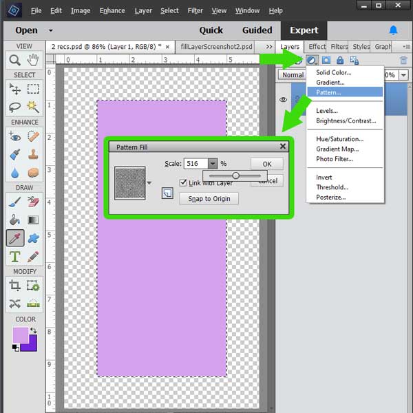 Kris's Fill Layer with Pattern