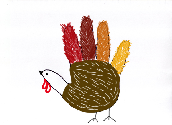 turkey drawn with hand