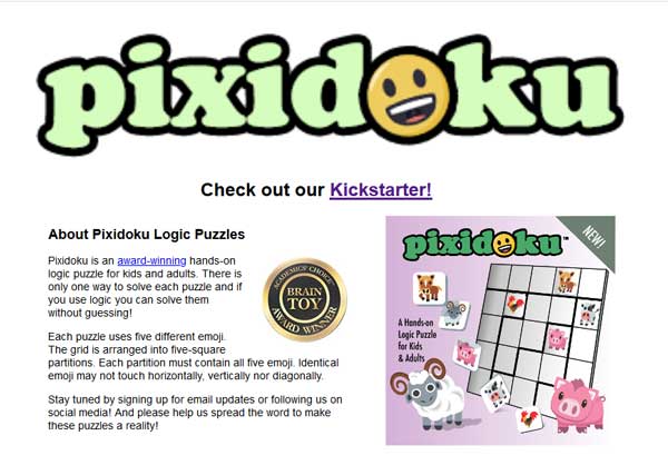 Pixidoku Kickstarter