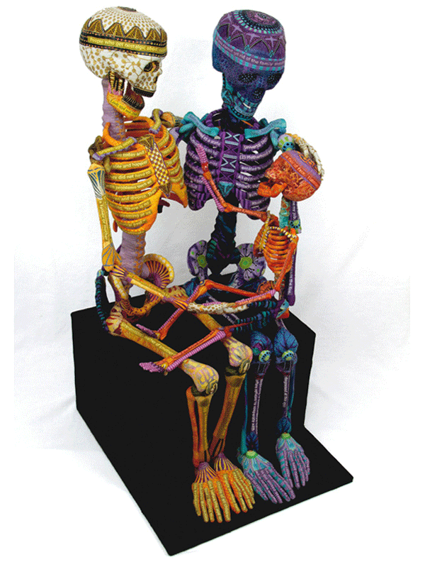Susan Else skeleton quilt sculpture