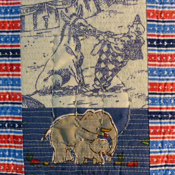 donkey quilt - back